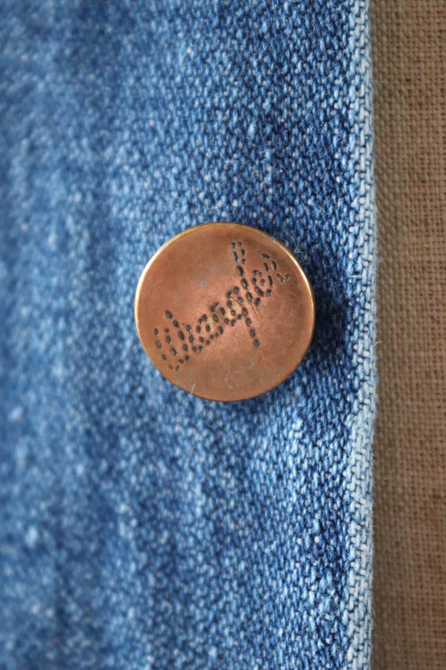 Vintage 1970s 80s Wrangler denim jacket - 39" chest - faded workwear