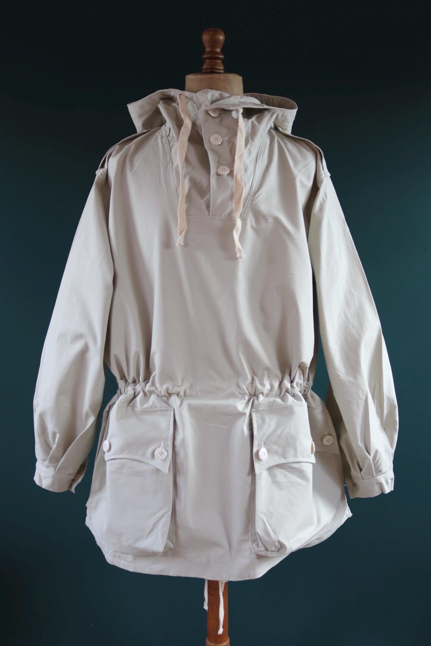 Vintage 1960s Swedish snow blouse smock - snoblus - military anorak - 58” chest
