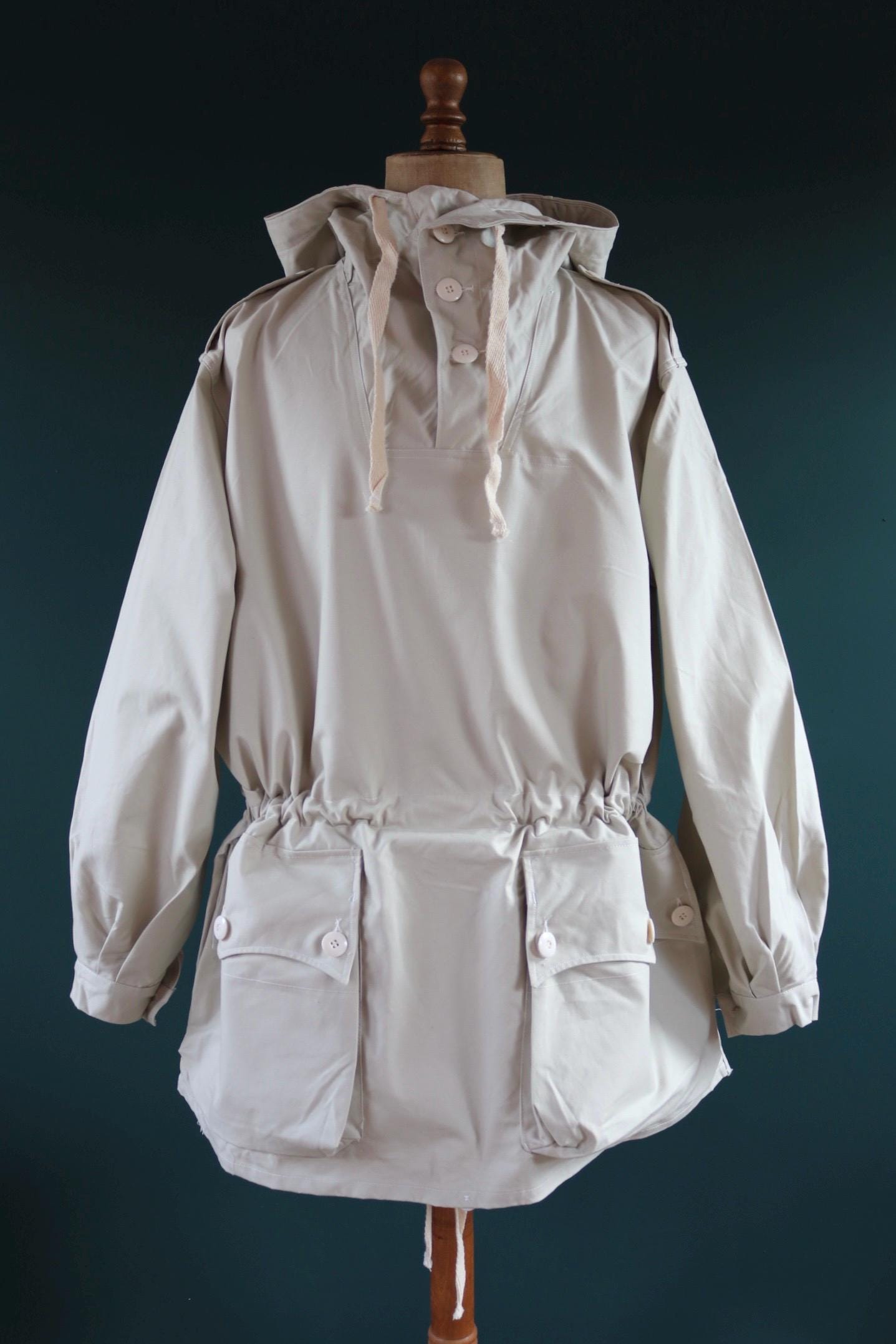 Vintage 1960s Swedish snow blouse smock - snoblus - military anorak - 58” chest
