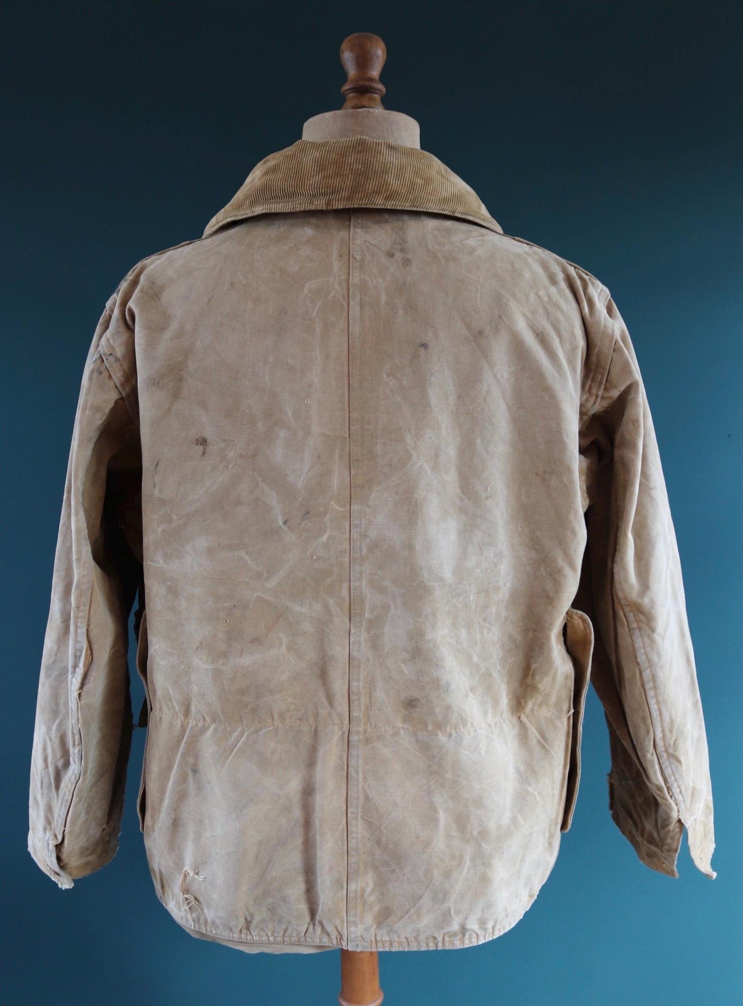 Vintage 1940s duck cotton hunting jacket - American workwear - tin cloth - 48” chest - Red Head