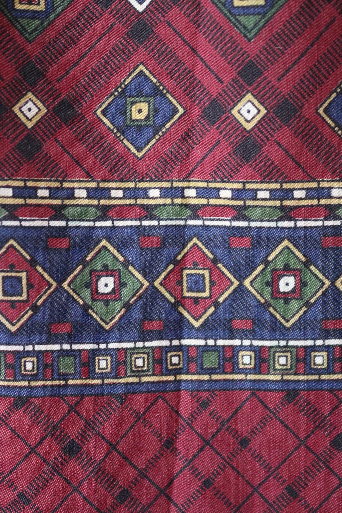 Vintage Italian scarf - silk and wool - mod style - Goodwood - wedding attire