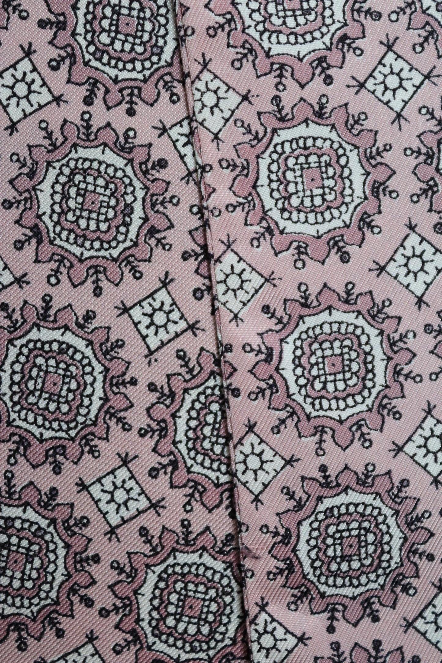 Vintage mens neck scarf - pink and white - mod style - Goodwood festival - wedding attire