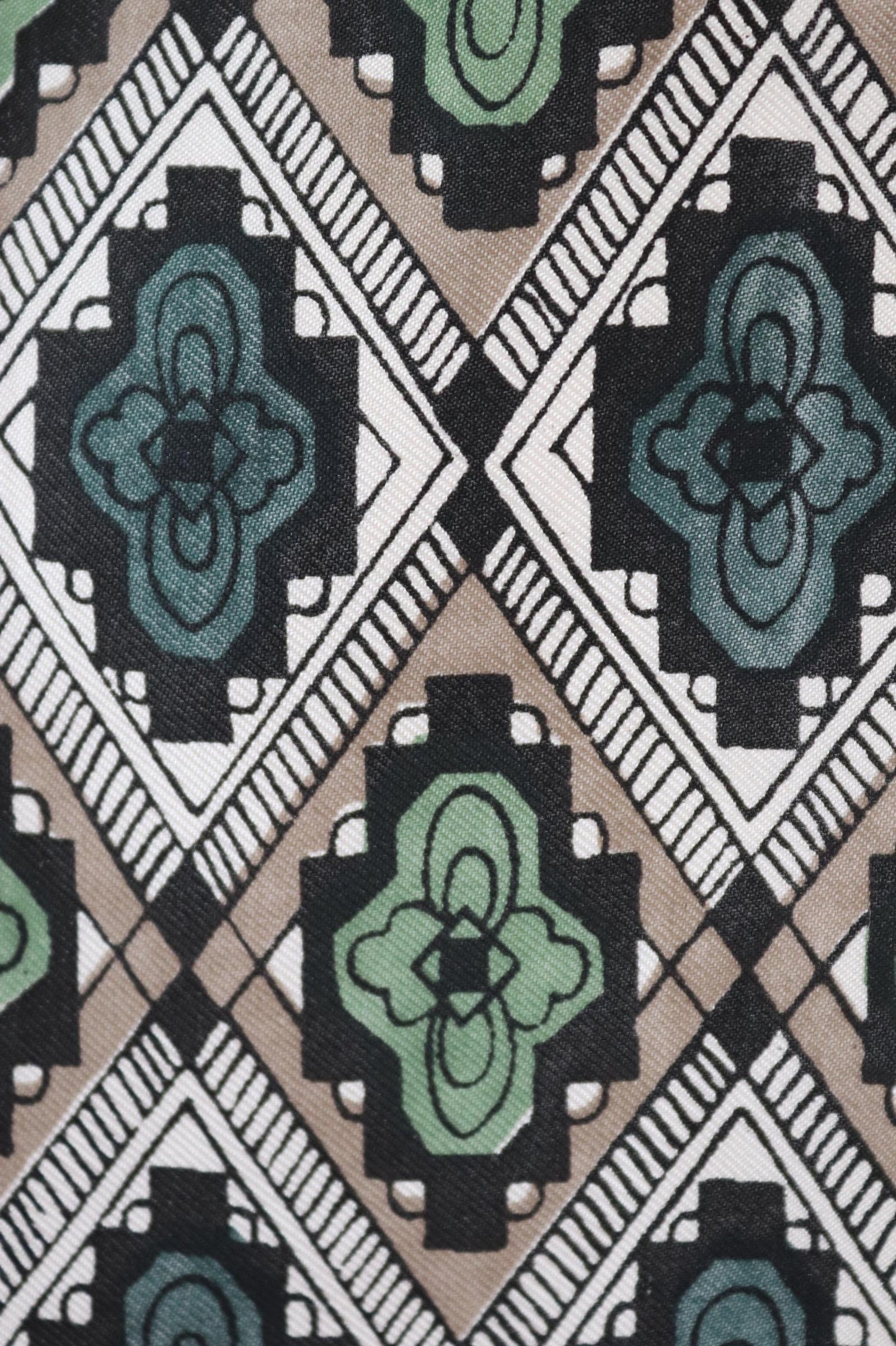 Vintage mens neck scarf - green and taupe - mod style - Goodwood festival - wedding attire