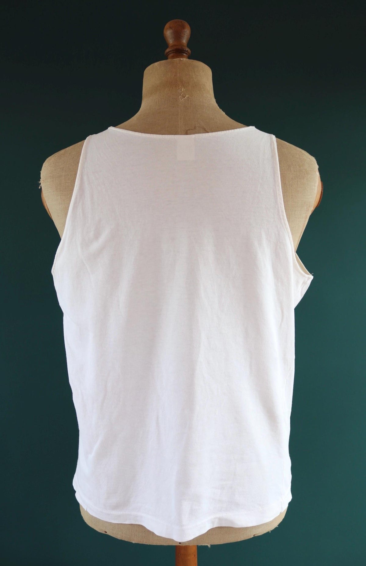 Vintage 1990s Jamaica neon vest - faded surf style - cotton singlet - 43" chest