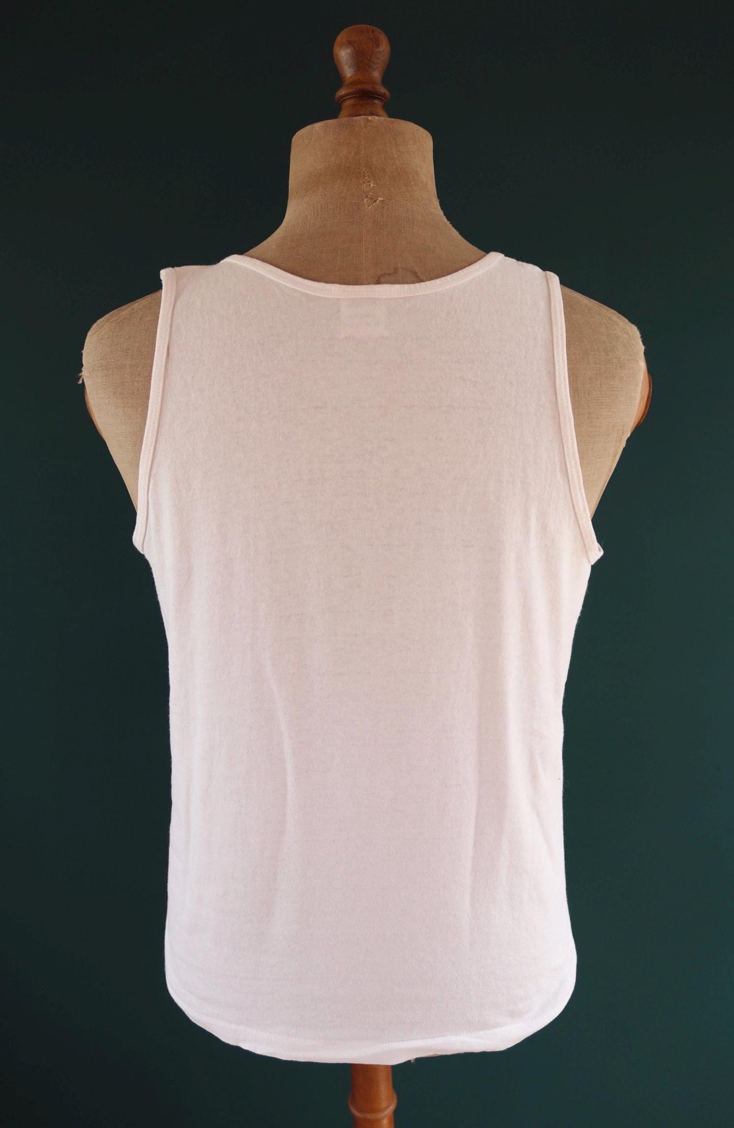 Vintage 1990s white and neon vest - Alpine golf resort - surf style for beach or gym - singlet t shirt - 40” chest