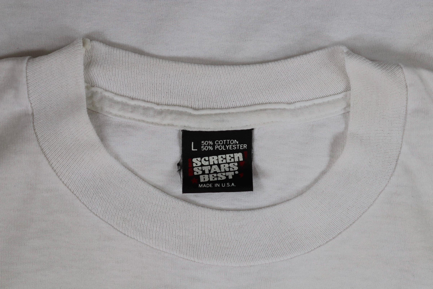 Vintage 1990s US Navy ship t shirt - USS Mahan - military print - single stitch - 40” chest