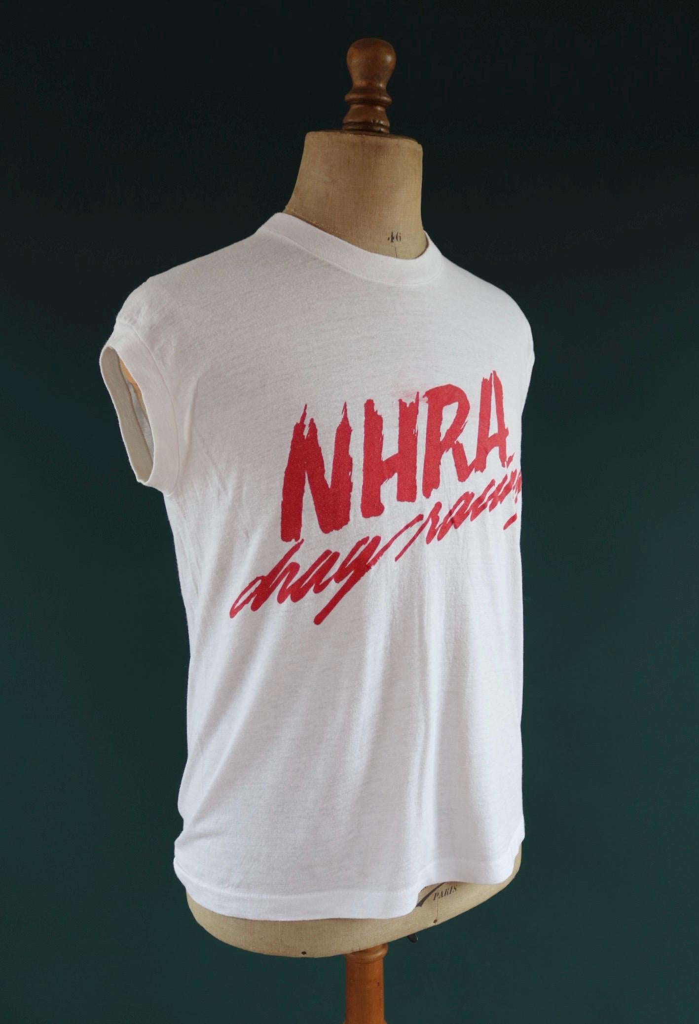 Vintage 1990s NHRA t shirt - capped sleeve - drag racing - 41” chest