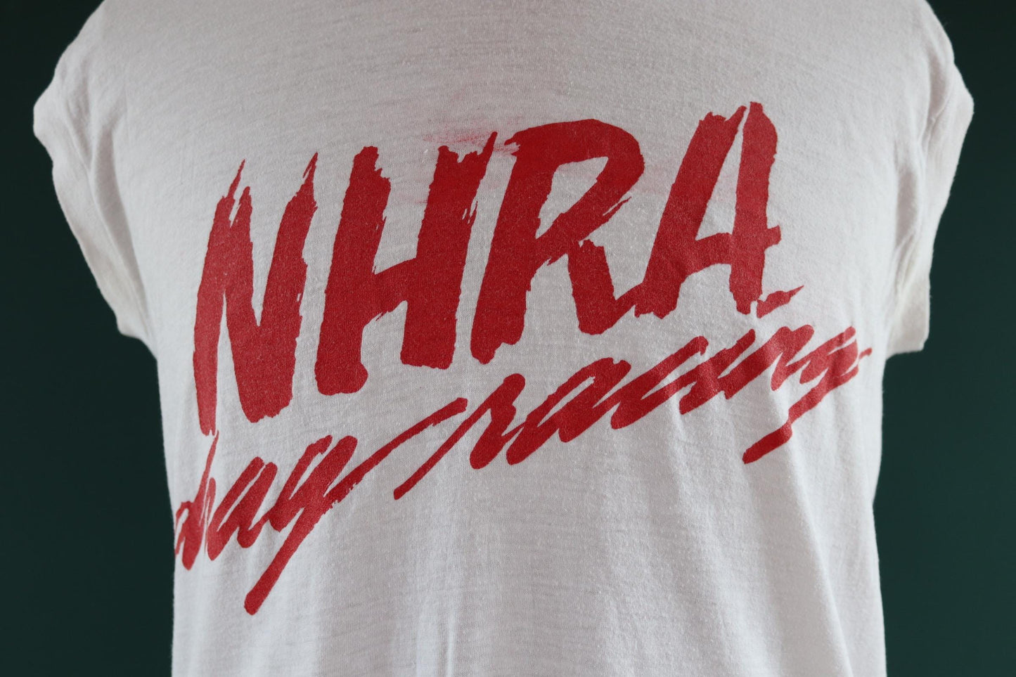 Vintage 1990s NHRA t shirt - capped sleeve - drag racing - 41” chest