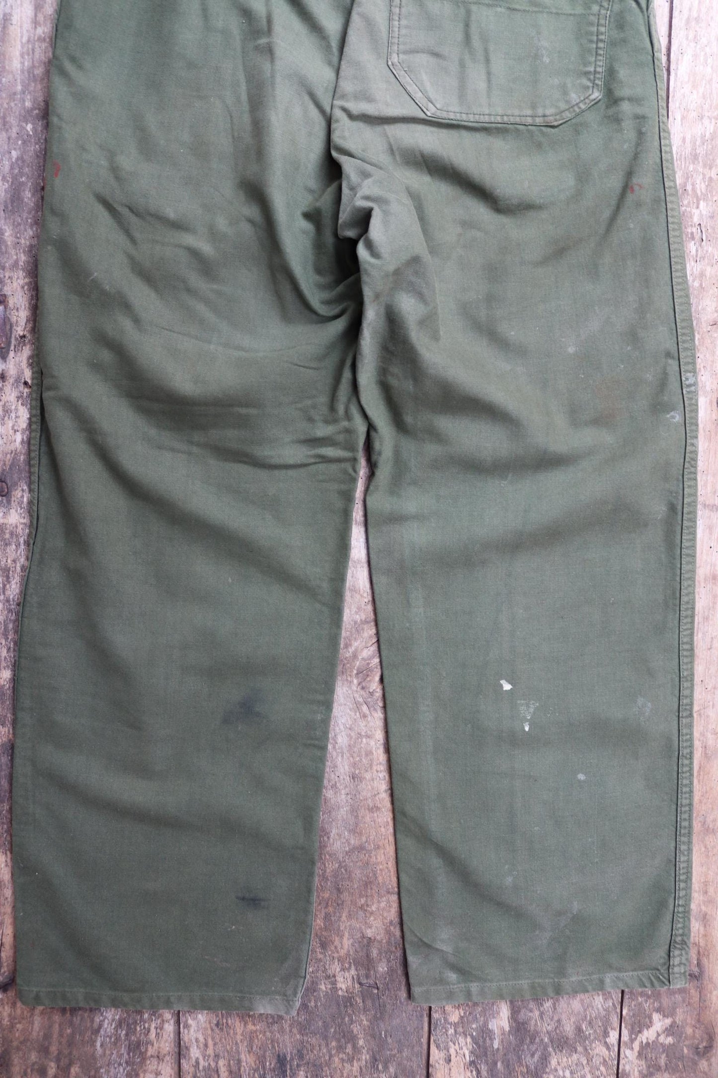 Vintage 1940s 50s Swedish military workwear trousers - utility chore pants - buckle back - 34” x 30”