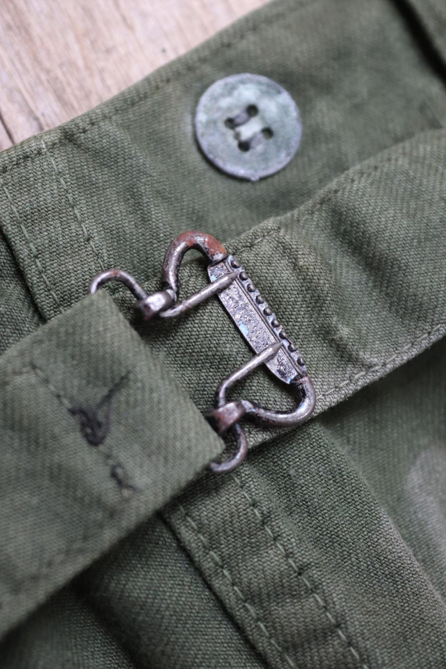 Vintage 1940s 50s Swedish military workwear trousers - utility chore pants - buckle back - 34” x 30”