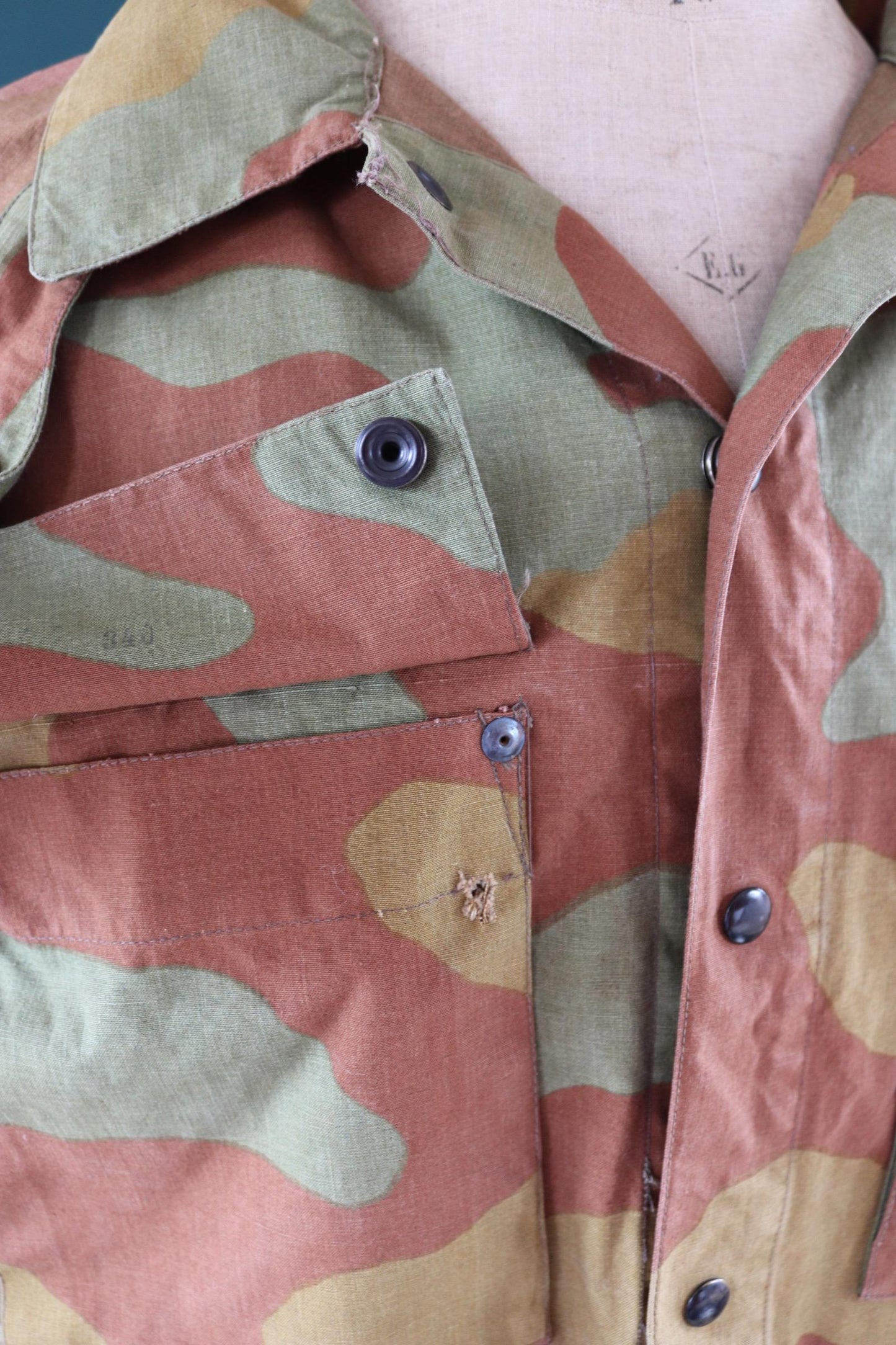 Vintage 1980s 90s Italian military M29 blouse - army jacket - San Marco camouflage - 50” chest