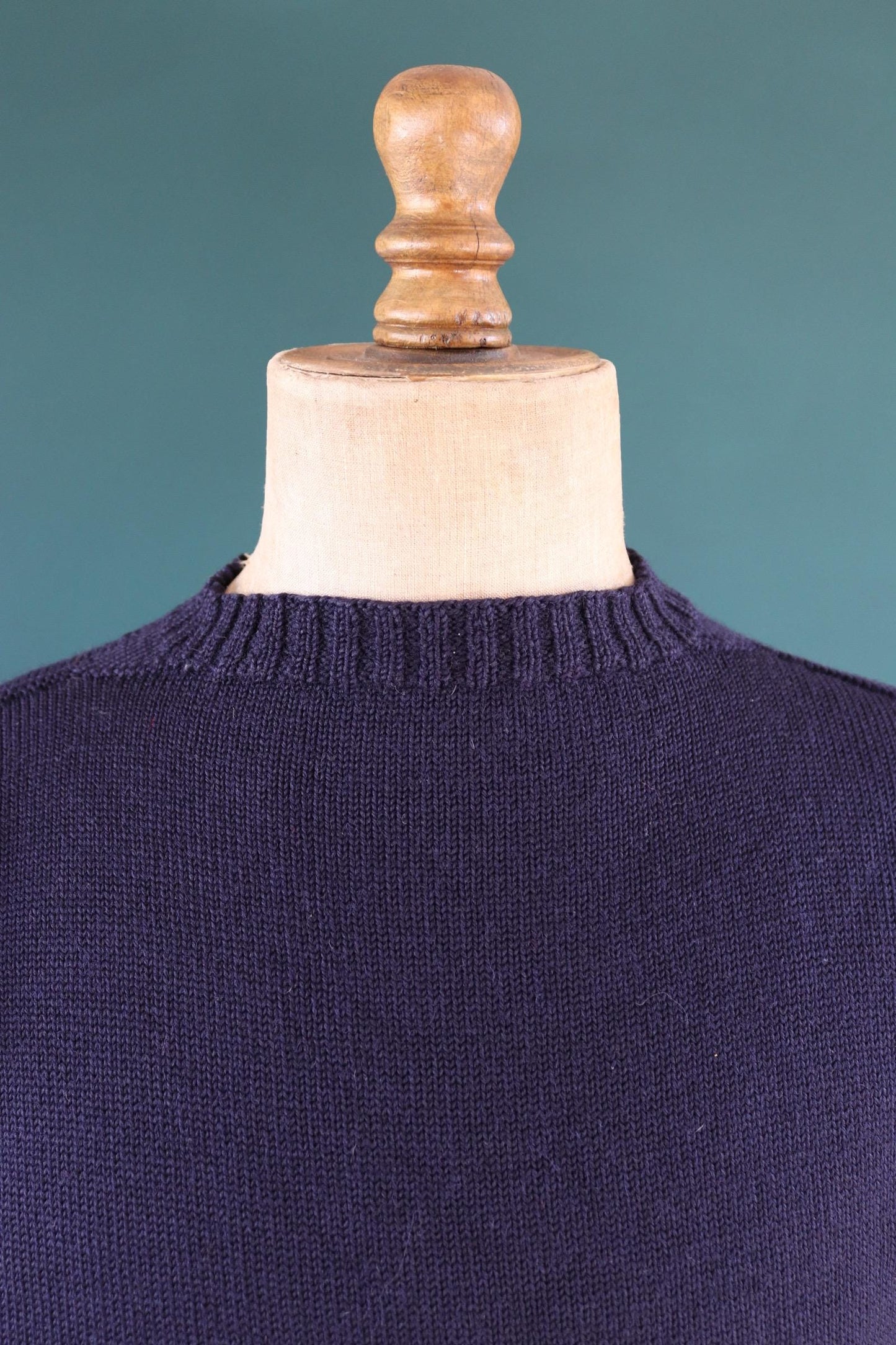 Vintage wool Guernsey jumper - fisherman workwear - Breton sweater - 41” chest