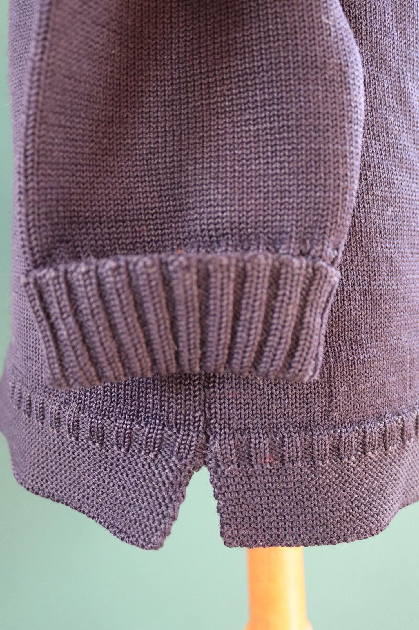 Vintage wool Guernsey jumper - fisherman workwear - Breton sweater - 41” chest
