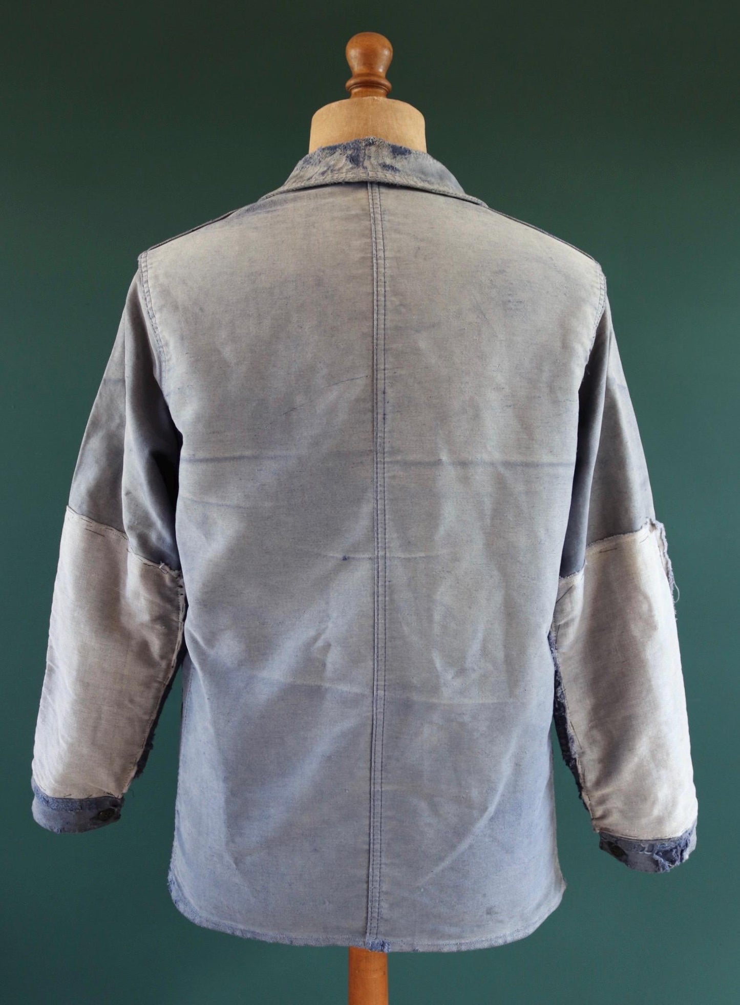 Vintage French blue moleskin jacket - Le Laboureur - 1960s chore coat - distressed condition workwear - 42” chest - faded bleu de travail