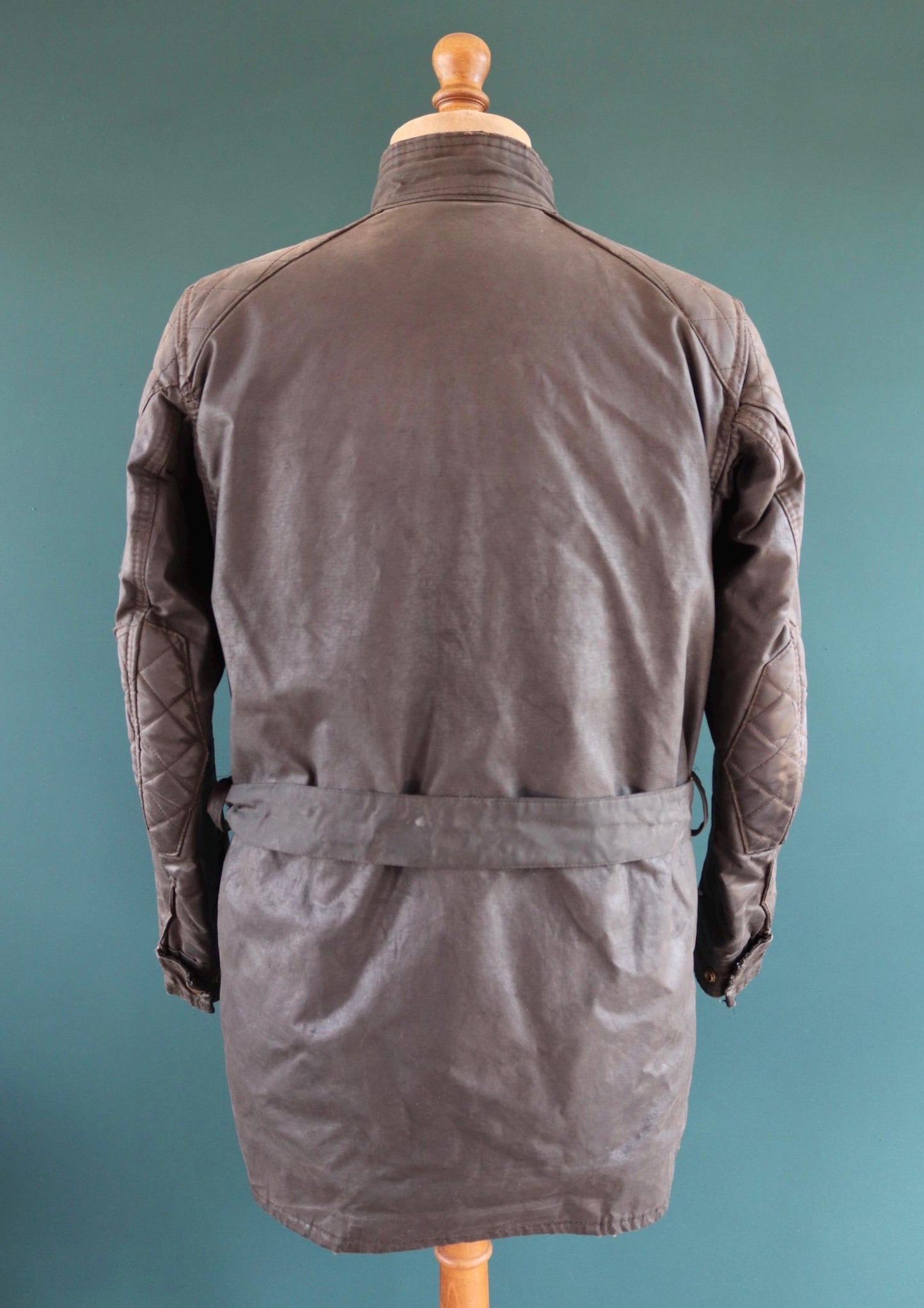 Vintage 1980s Belstaff Tourmaster trophy jacket - waxed cotton - motorcycle trial bike racing - 42" chest