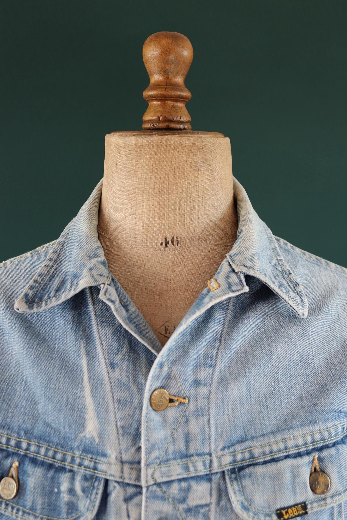 Vintage 1980s Lee denim 101 trucker jacket - Union Made workwear - 43” chest