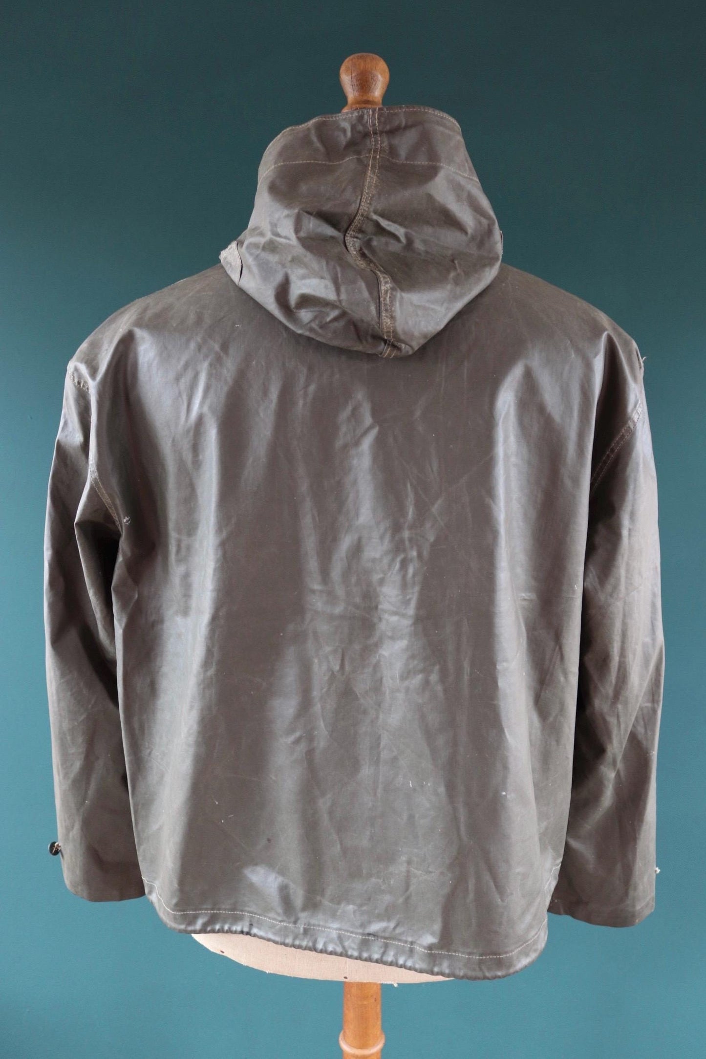 Vintage 1960s 70s Italian navy smock - foul weather anorak - military parka - sailor workwear - 52” chest