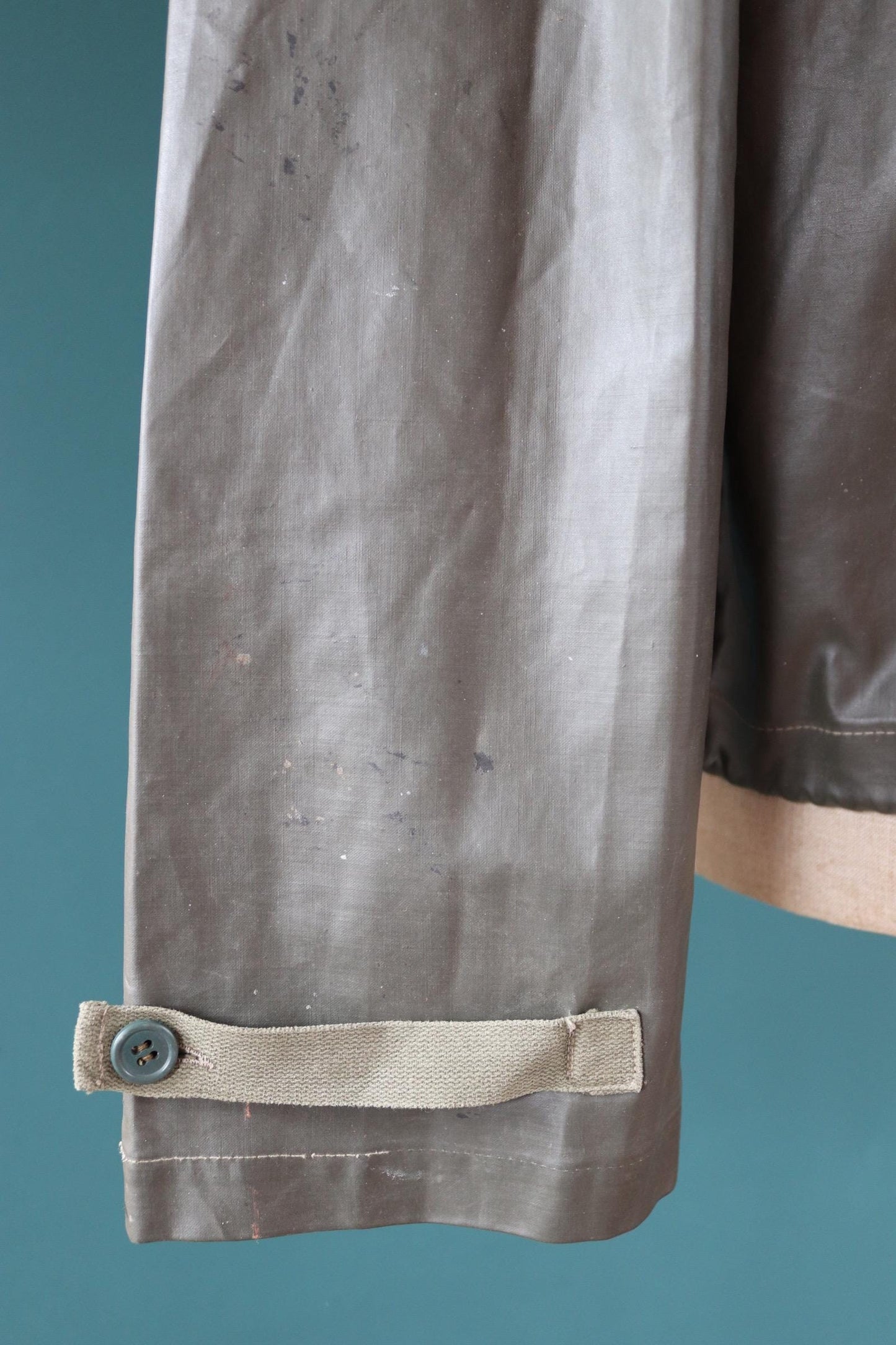 Vintage 1960s 70s Italian navy smock - foul weather anorak - military parka - sailor workwear - 52” chest