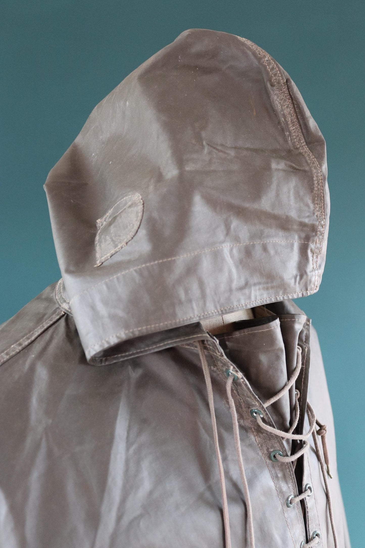 Vintage 1960s 70s Italian navy smock - foul weather anorak - military parka - sailor workwear - 52” chest