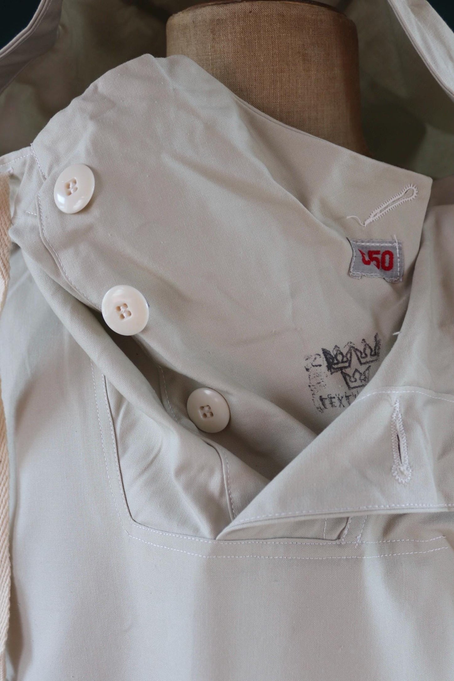 Vintage 1960s Swedish snow blouse smock - snoblus - military anorak - 58” chest