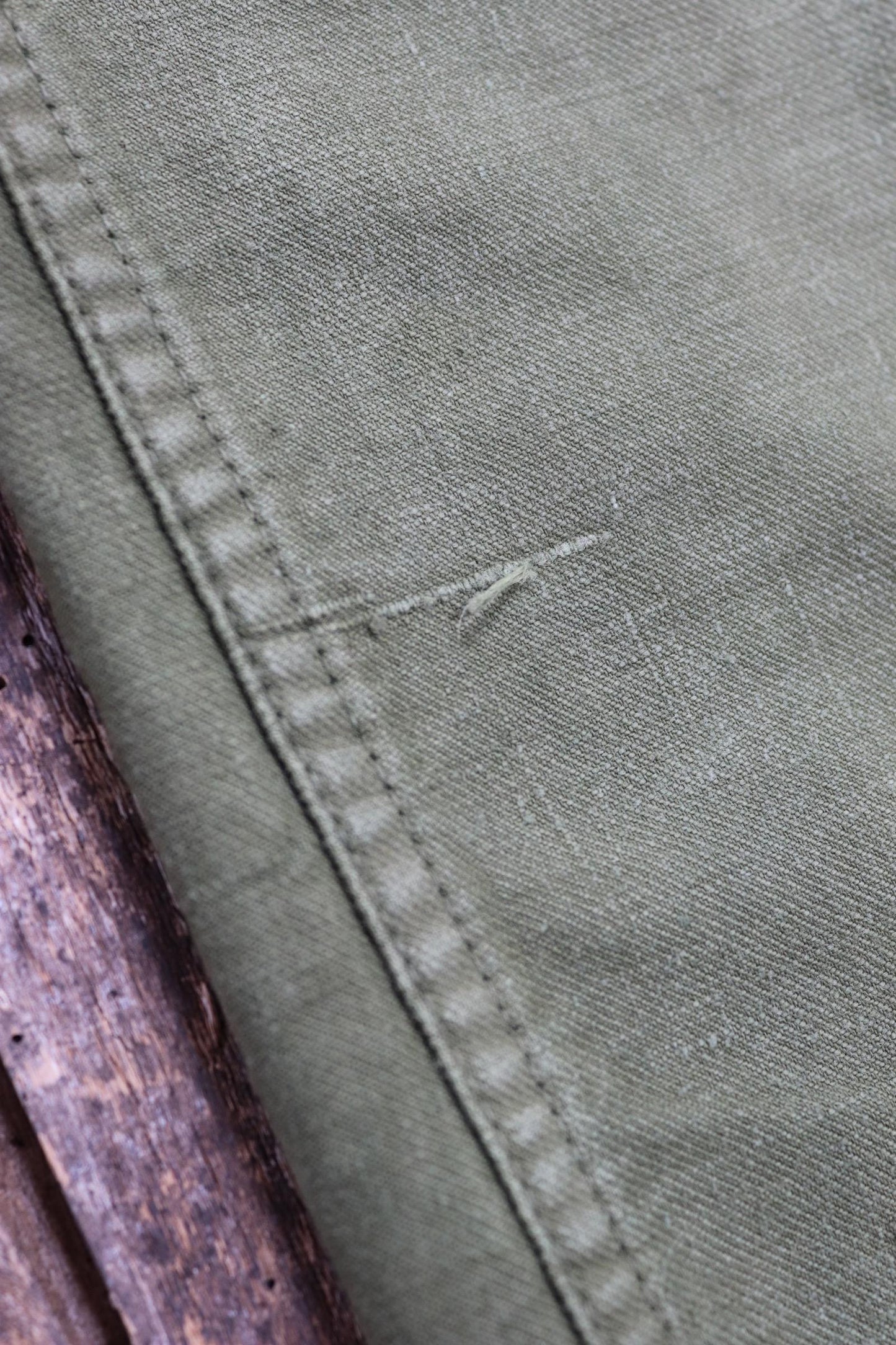 Vintage 1940s 50s workwear trousers - Swedish military utility pants - buckle back cotton twill - 35” x 28”