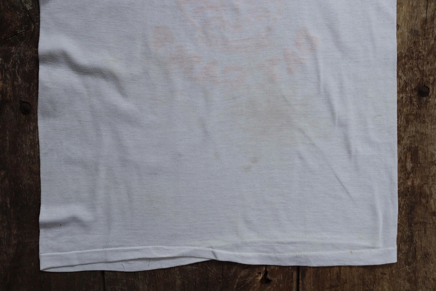 Vintage 1970s 80s camp t shirt - Fruit of the Loom white tee - 34” chest