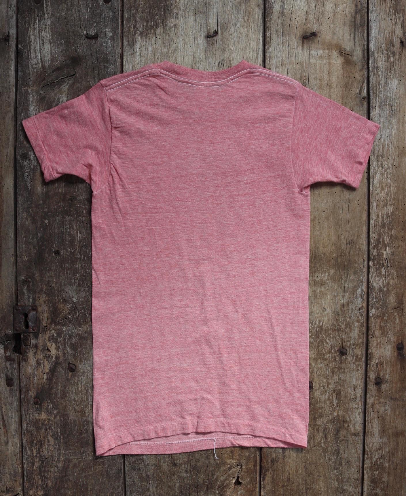 Vintage 1970s 80s pink marl t shirt - womens rights - feminist activism - 30” chest