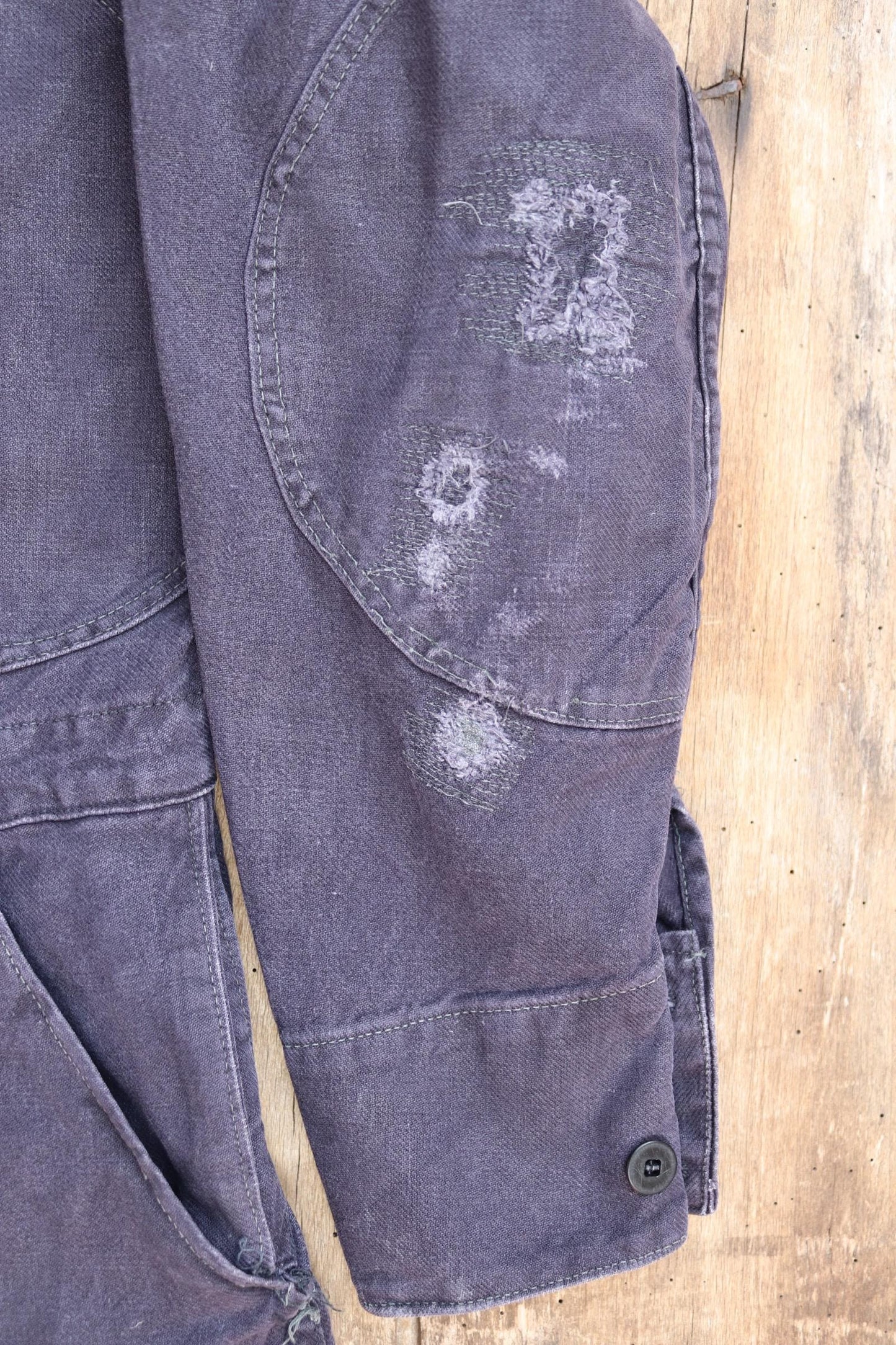 Vintage 1940s 50s Swedish black cotton tank crew coveralls - military workwear overalls - 41” x 34” x 26”