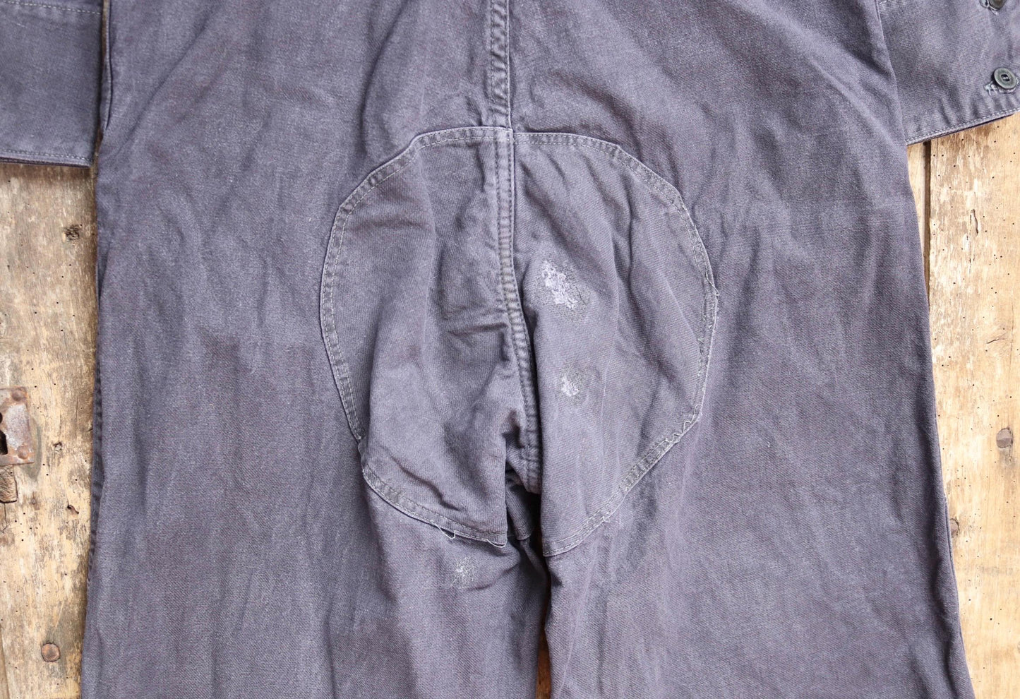 Vintage 1940s 50s Swedish black cotton tank crew coveralls - military workwear overalls - 41” x 34” x 26”