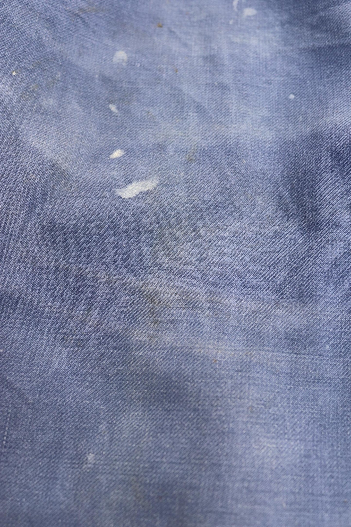 Vintage French workwear trousers - blue cotton twill pants - 1960s chore - 35” x 29”