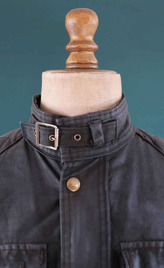 Vintage 1980s Belstaff Tourmaster trophy jacket - waxed cotton - motorcycle trial bike racing - 42" chest