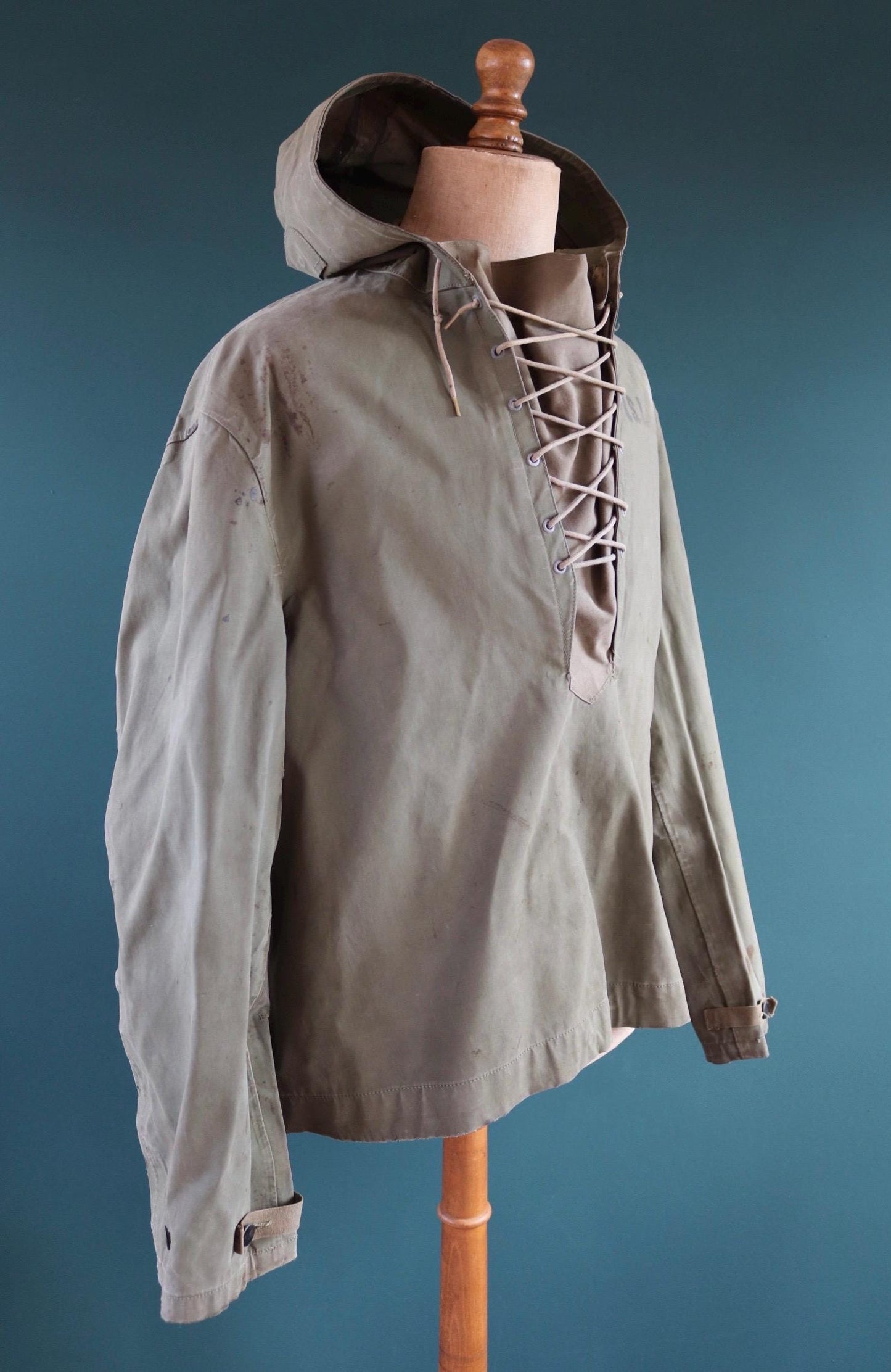 Vintage 1940s 50s US Navy foul weather smock - USN anorak - naval deck jacket - military anorak - 52” chest