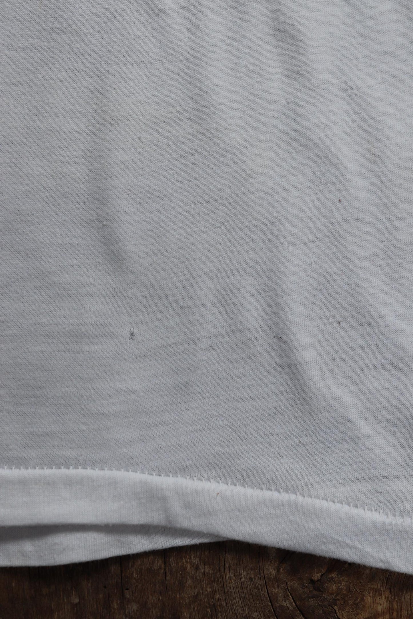 Vintage 1970s 80s camp t shirt - Fruit of the Loom white tee - 34” chest