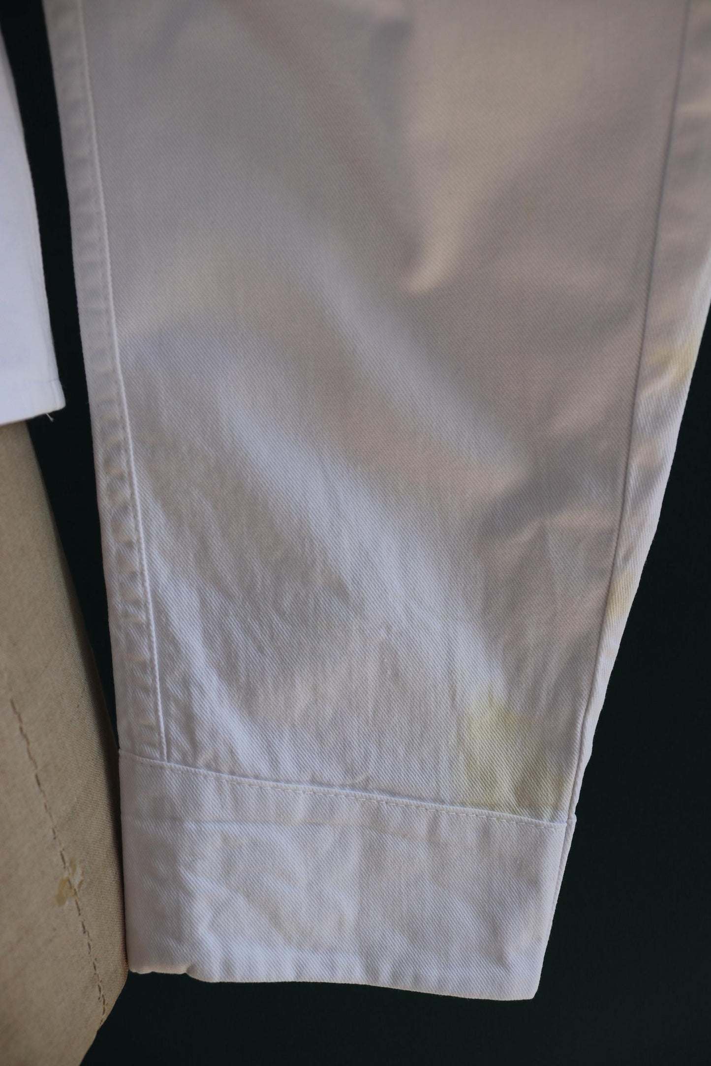 Vintage German white cotton waiters jacket - riviera style for summer - 41” chest - cropped
