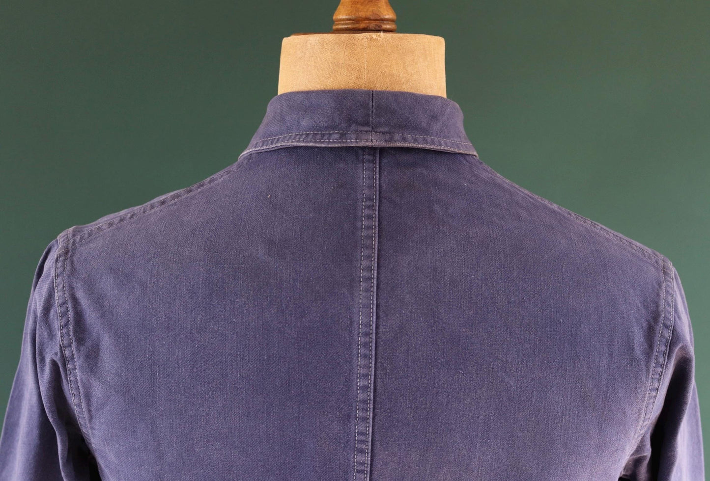 Vintage French blue workwear jacket - 1960s cotton twill - 39” chest - bleu de travail