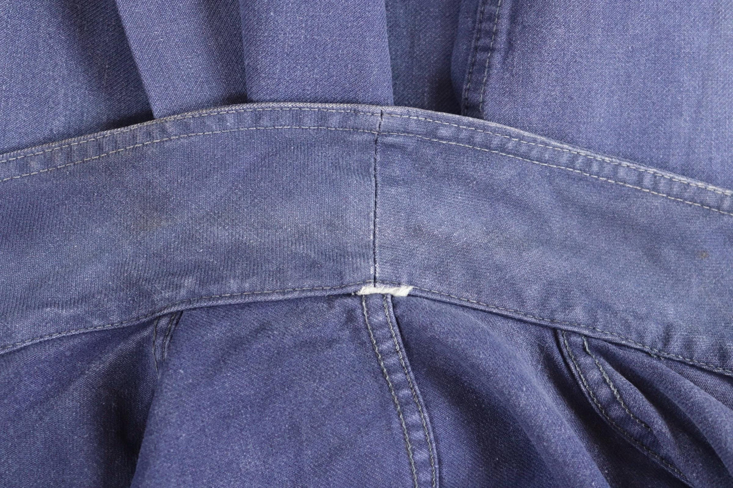 Vintage French blue workwear jacket - 1960s cotton twill - 39” chest - bleu de travail