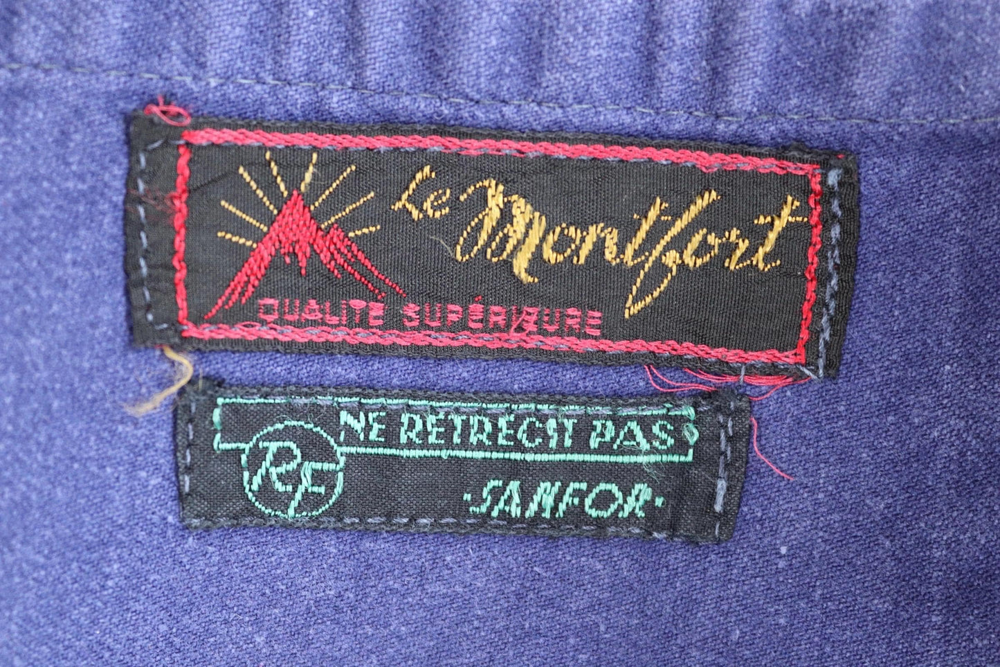 Vintage French blue workwear jacket - 1960s cotton twill - 39” chest - bleu de travail