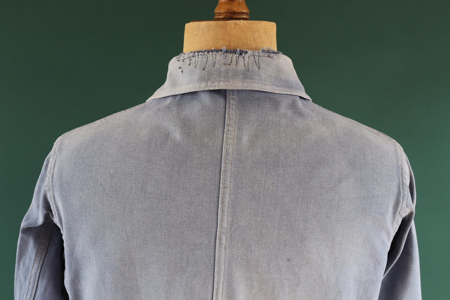 Vintage French blue workwear jacket - 1960s cotton twill - 43” chest - bleu de travail