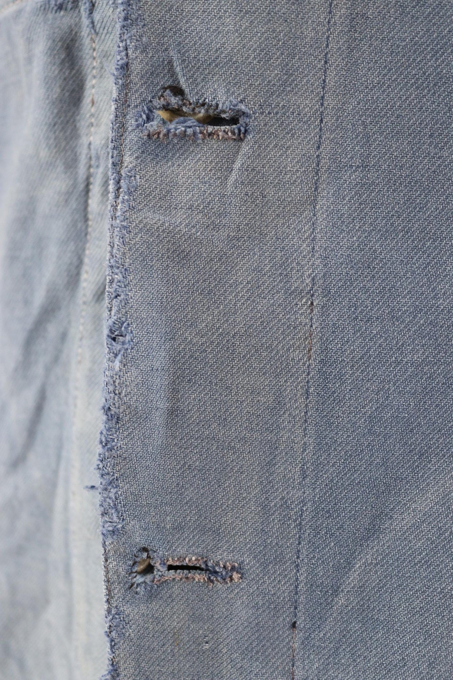 Vintage French blue workwear jacket - 1950s cotton twill - 46” chest - bleu de travail