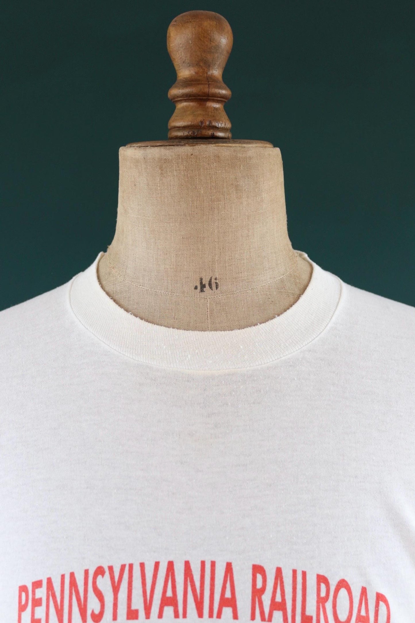 Vintage 1980s Pennsylvania railroad t shirt - train print - white tee - 44” chest