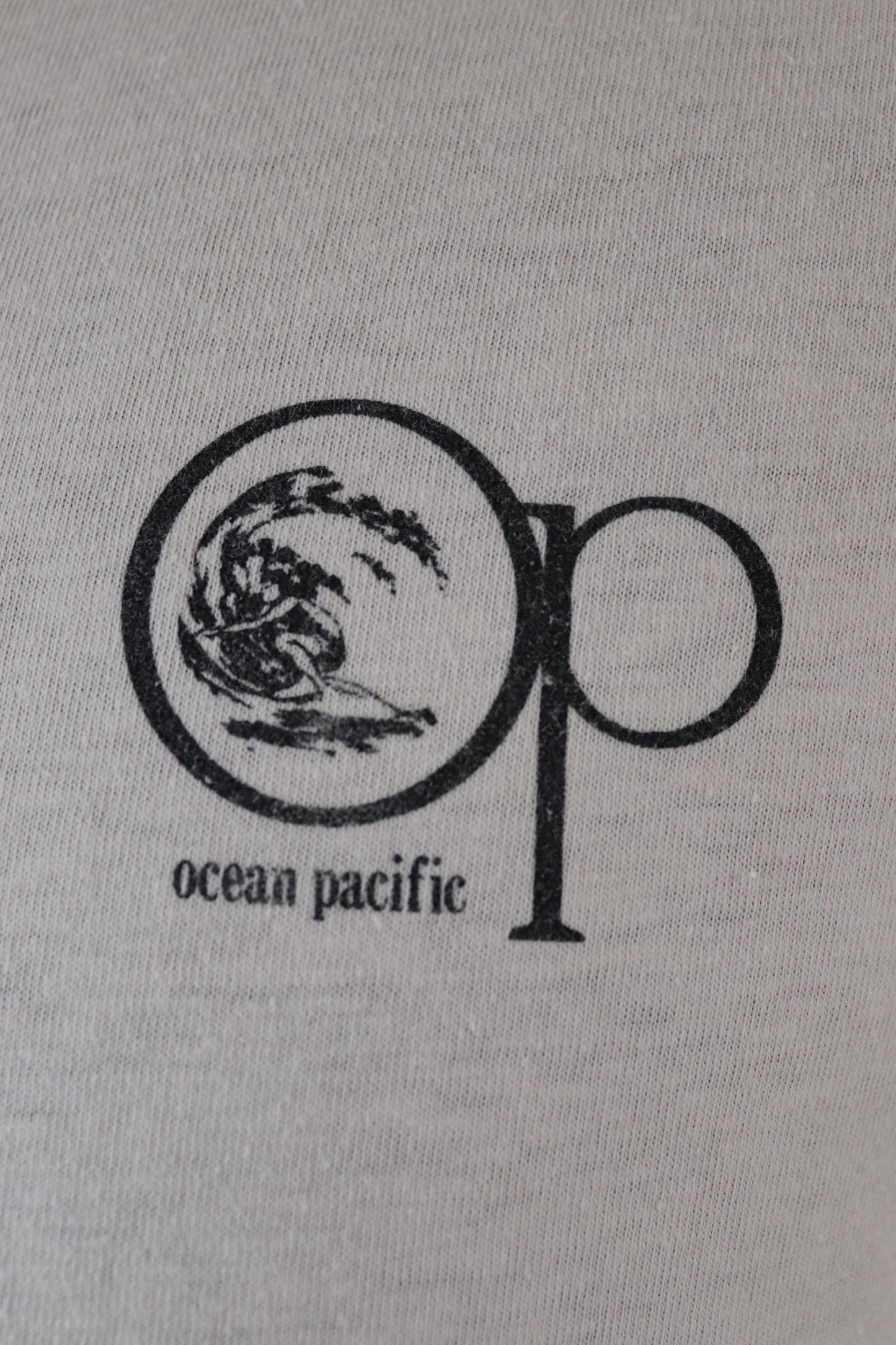 Vintage 1980s 90s Ocean Pacific t shirt - windsurf print - water sports tee - 38” chest