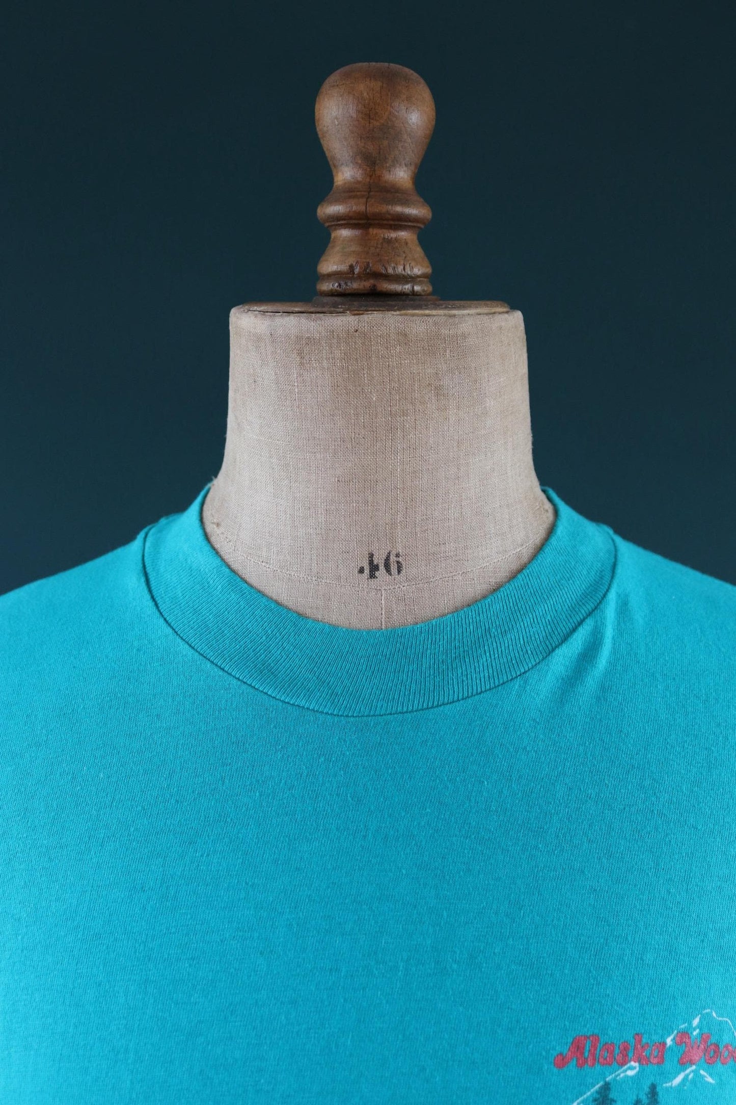 Vintage 1990s teal green Alaska t shirt - 43” chest