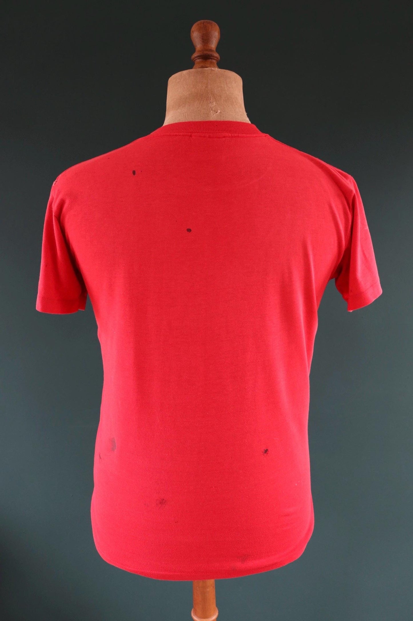 Vintage 1990s red Kodak t shirt - paint splattered - 40” chest