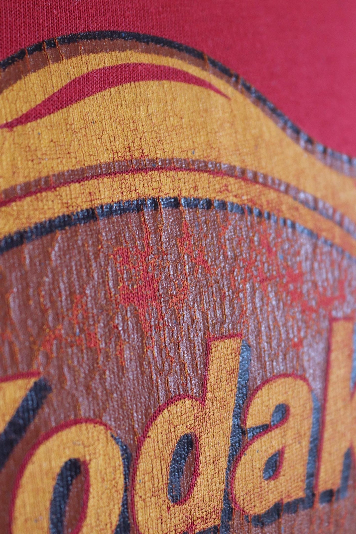 Vintage 1990s red Kodak t shirt - paint splattered - 40” chest
