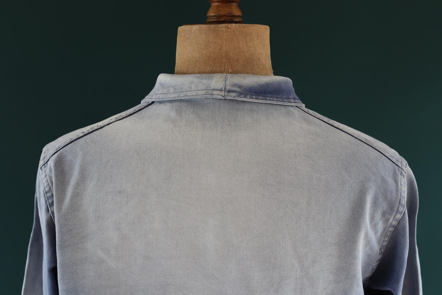 Vintage French blue workwear jacket - 1960s chore coat - 44” chest - whisker fade - bleu de travail - blue cotton twill
