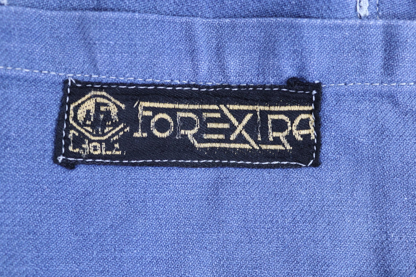 Vintage French blue workwear jacket - 1960s cotton twill - 43” chest - bleu de travail