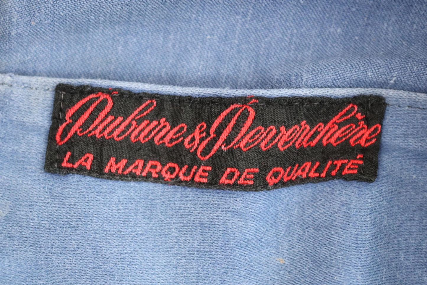 Vintage French blue moleskin workwear jacket - sun faded chore coat - 40” chest - bleu de travail