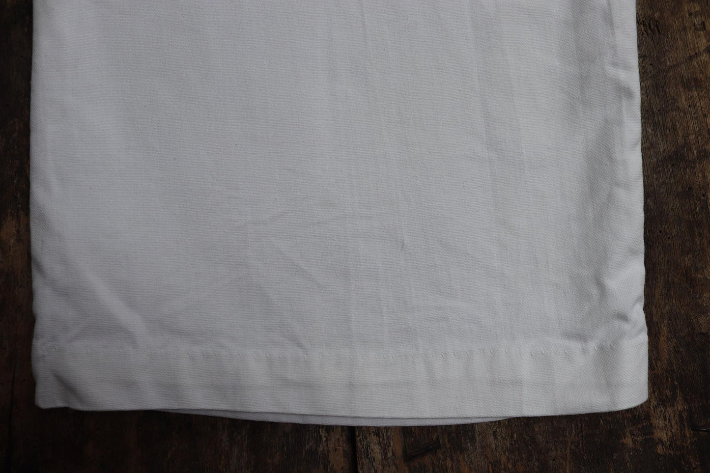 Vintage French white cotton naval trousers - 1950s 60s wide leg pants - Marine Nationale - 36” x 29” - riviera beach