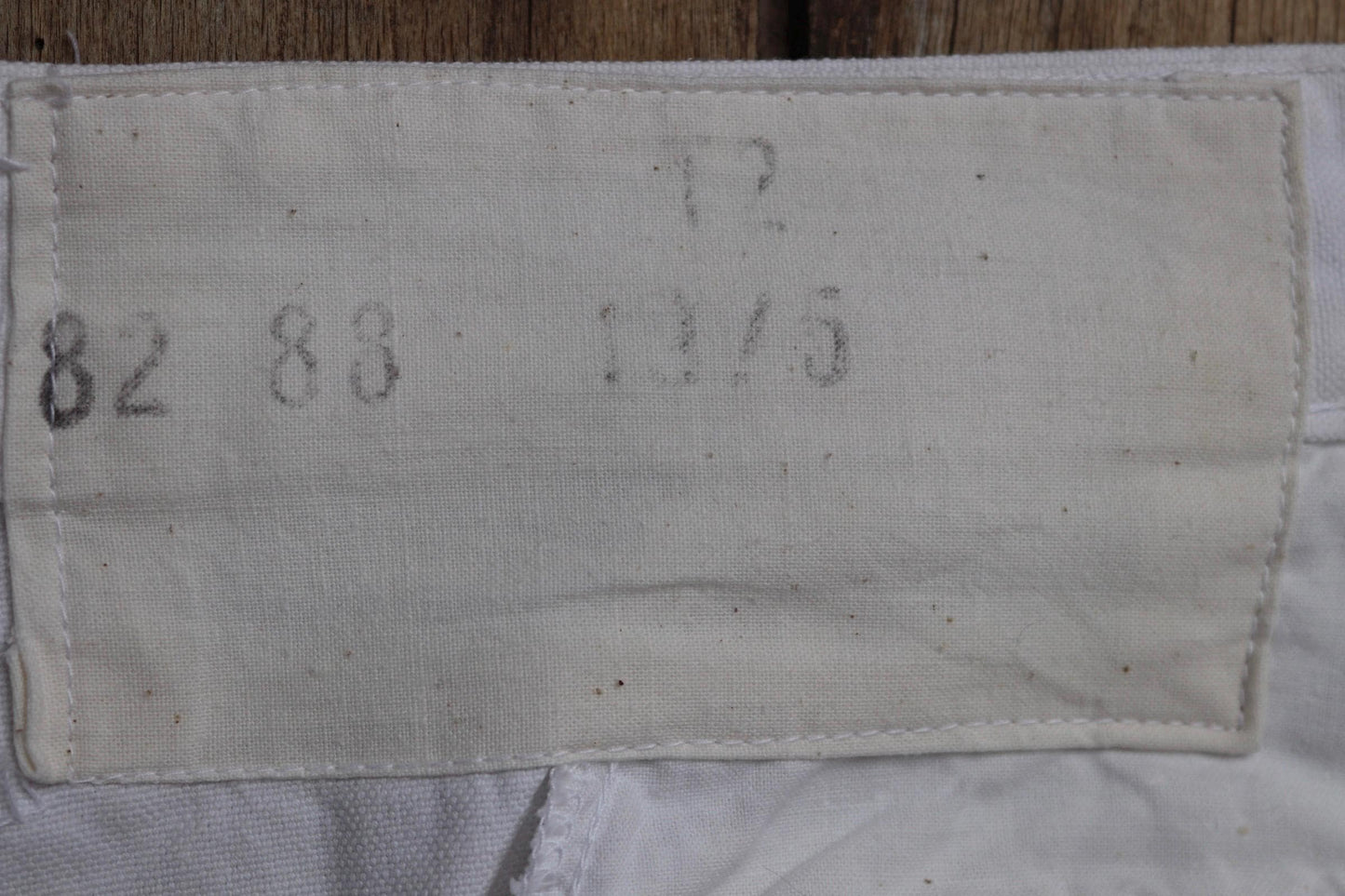 Vintage French white cotton naval trousers - 1970s wide leg pants - Marine Nationale - 32” x 31” - riviera beach