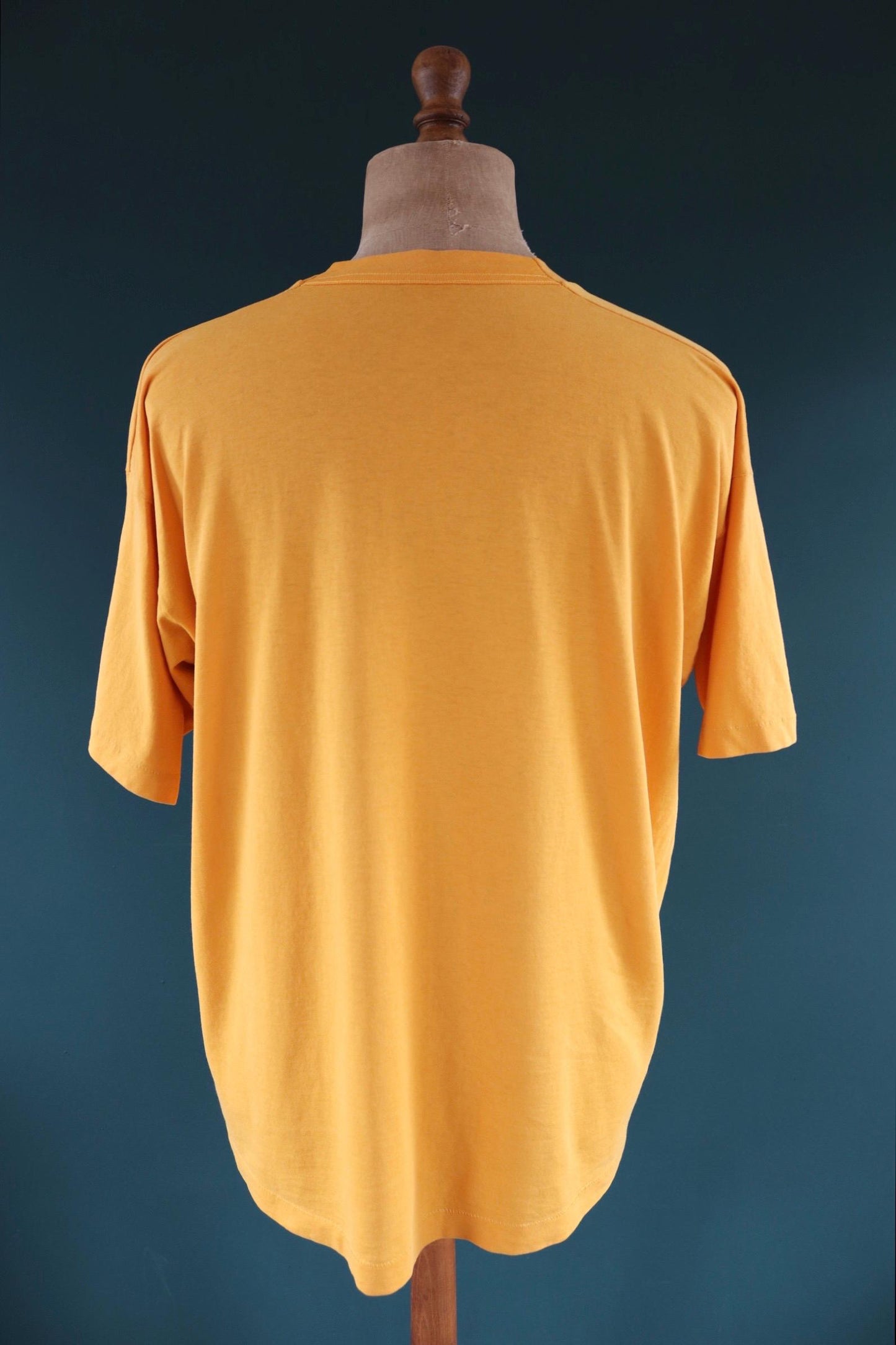 Vintage 1990s yellow basketball t shirt - single stitch - sportswear - 48” chest